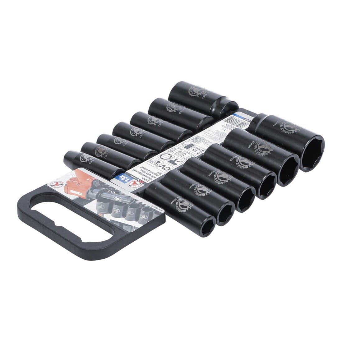BGS Do it yourself Set di bussole attacco 12,5mm apertura 10-32mm, 13pz.