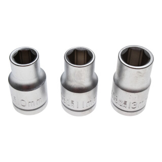 BGS Do it yourself Set di bussole, azionamento 12,5mm (1/2"), apertura 10-11-13mm, 3pz.