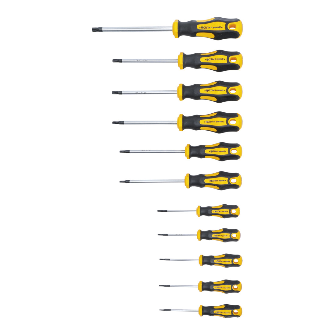 BGS Do it yourself Set di cacciaviti a T (per TX) con foro T6-T4 11pz.