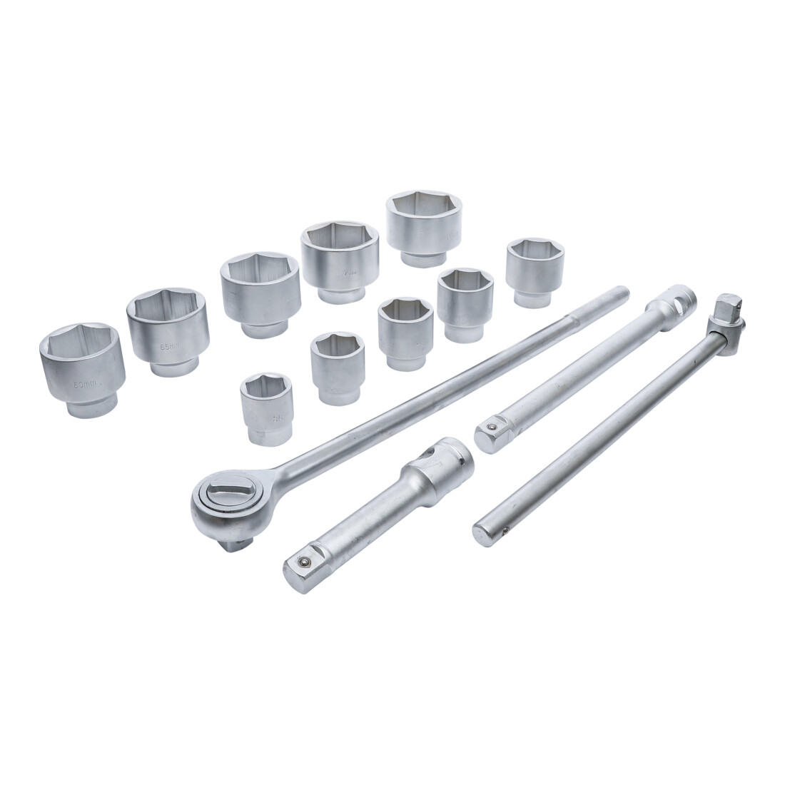 BGS Do it yourself Set di chiavi a bussola, azionamento 25mm, apertura 36x80mm, 15pz.