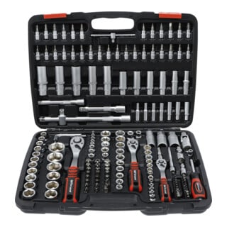 BGS Do it yourself Set di chiavi a bussola, azionamento 6.3mm (1/4") / 10mm (3/8") / 12.5mm (1/2"), 172pz.