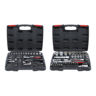 BGS Do it yourself Set di chiavi a bussola, azionamento 6,3mm + 12,5mm, in pollici, 174pz.