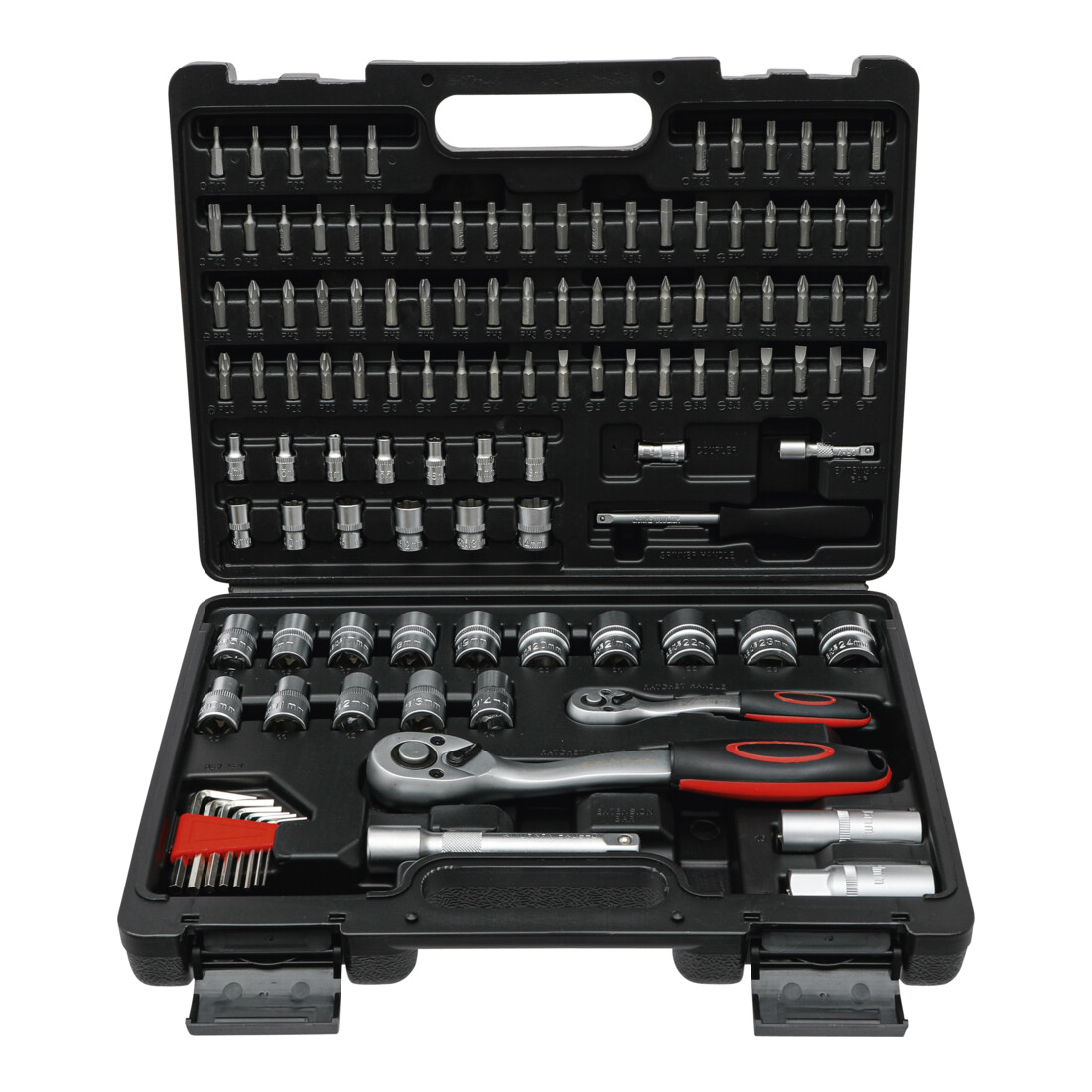 BGS Do it yourself Set di chiavi a bussola con profilo ad albero, azionamento 6,3mm (1/4") / 12,5mm (1/2"), 115pz.