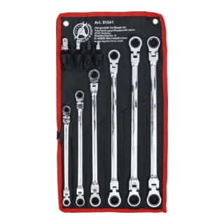 BGS Do it yourself Set di chiavi a giunto a doppio cricchetto, apertura 8-19mm, 10pz.