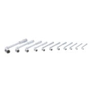 BGS Do it yourself Set di chiavi per tubi, apertura 6-22mm, 11pz.-2