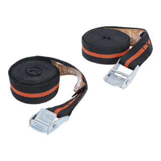 BGS Do it yourself Set di fascette di serraggio con chiusura rapida, 2,5mx25mm, 2pz.