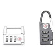 BGS Do it yourself Set di lucchetti a combinazione per bagagli, 2pz.-3