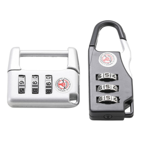 BGS Do it yourself Set di lucchetti a combinazione per bagagli, 2pz.