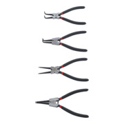 BGS Do it yourself Set di pinze per anelli elastici, 175mm, 4pz.-4