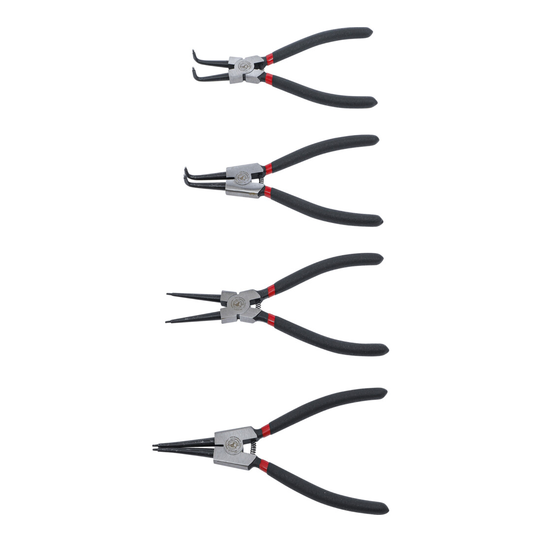 BGS Do it yourself Set di pinze per anelli elastici, 175mm, 4pz.