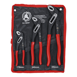 BGS Do it yourself Set di pinze per pompe dell'acqua, 175/250/300mm, 3pz.