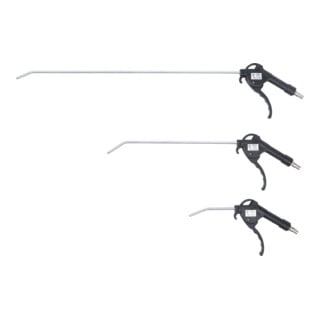 BGS Do it yourself Set di pistole di soffiaggio ad aria compressa, 110 / 300 / 500mm, 3pz.