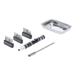 BGS Do it yourself Set di punte per cacciaviti di precisione con guscio magnetico, 21pz.