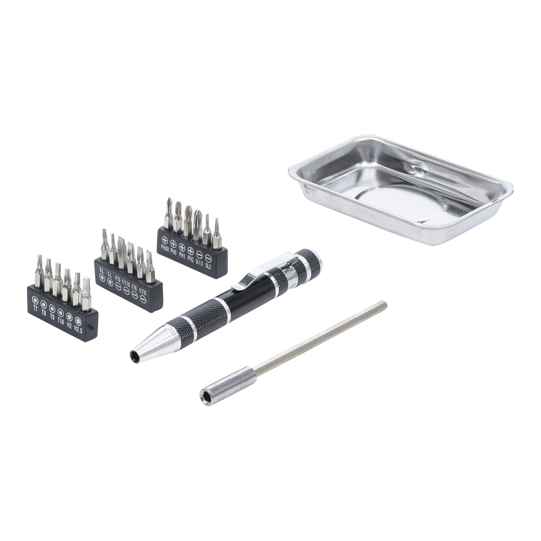 BGS Do it yourself Set di punte per cacciaviti di precisione con guscio magnetico, 21pz.