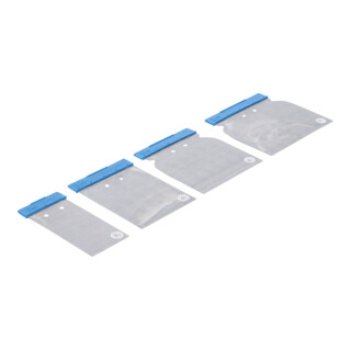 BGS Do it yourself Set di spatole in acciaio, fascia elastica in acciaio, 50/80/100/120mm, 4pz.