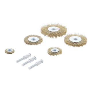 BGS Do it yourself Set di spazzole metalliche in acciaio Ø25-75mm, 8pz.
