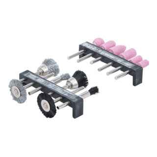 BGS Do it yourself Set smerigliatrice e set di spazzole in acciaio e plastica, 12pz.