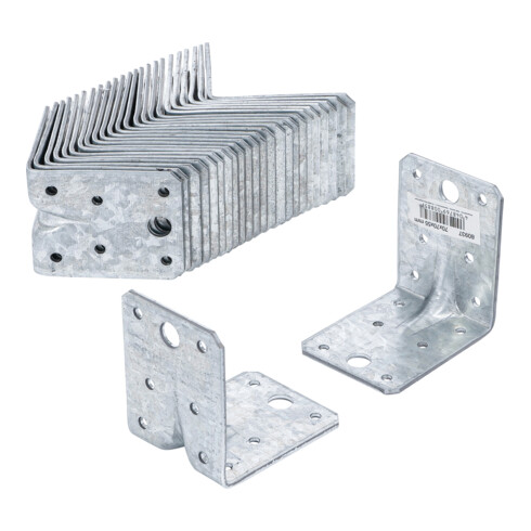 BGS Do it yourself Staffa angolare, con rinforzo, 70 x 70 x 55 x 2,5mm, confezione risparmio, 25pz.