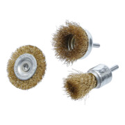 BGS Do it yourself Stahldraht-Bürsten-Satz Ø 25 - 50 mm 3-tlg.-1