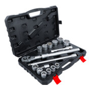 BGS Do it yourself Steckschlüssel-Satz 71024, mit Umschaltknarre, ausziehbar, Antrieb 20 mm (3/4"), SW 19 - 50 mm, 16-tlg.-2