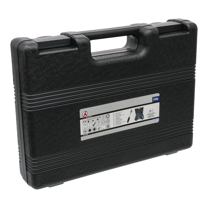 BGS Do it yourself Steckschlüssel-Satz Wellenprofil Antrieb 6,3 mm (1/4 Zoll) / 12,5 mm (1/2 Zoll) 115 teilig