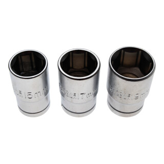 BGS Do it yourself Steckschlüsseleinsatz-Satz Antrieb 12,5 mm (1/2 Zoll) SW 15 - 17 - 19 mm 3 teilig