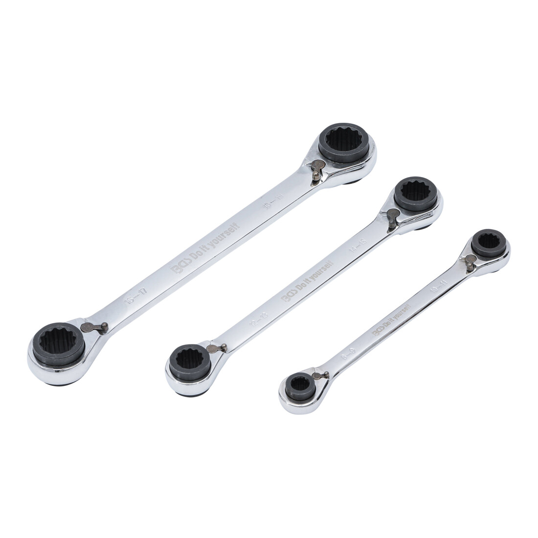 BGS Do it yourself steek-ringratelsleutelset 4-in-1 SW 8 x 9 - 18 x 19 mm