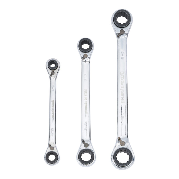 BGS Do it yourself steek-ringratelsleutelset 4-in-1 SW 8 x 9 - 18 x 19 mm