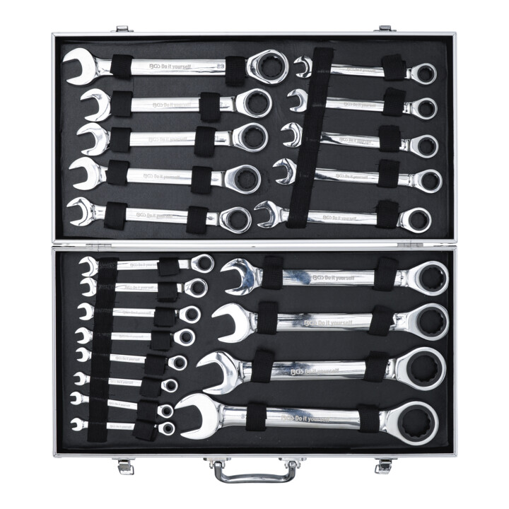 BGS Do it yourself steek-ringratelsleutelset SW 6 - 32 mm 22 dlg.
