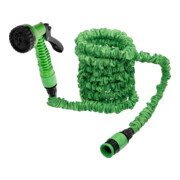BGS Do it yourself Wasserschlauch 70903, Textil, flexibel, mit Garten-Handbrause mit 7 Funktionen, 3 - 10 m-1
