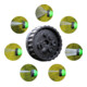 BGS Do it yourself Wasserschlauch 70903, Textil, flexibel, mit Garten-Handbrause mit 7 Funktionen, 3 - 10 m