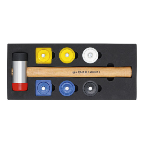 BGS Do it yourself Wechselkopf-Hammer-Satz Ø 43 mm 9-tlg.