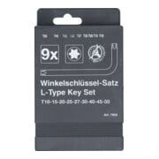 BGS Do it yourself Winkelschlüssel-Satz 7959, T-Profil (für TX) T10 - T50, 9-tlg.-4