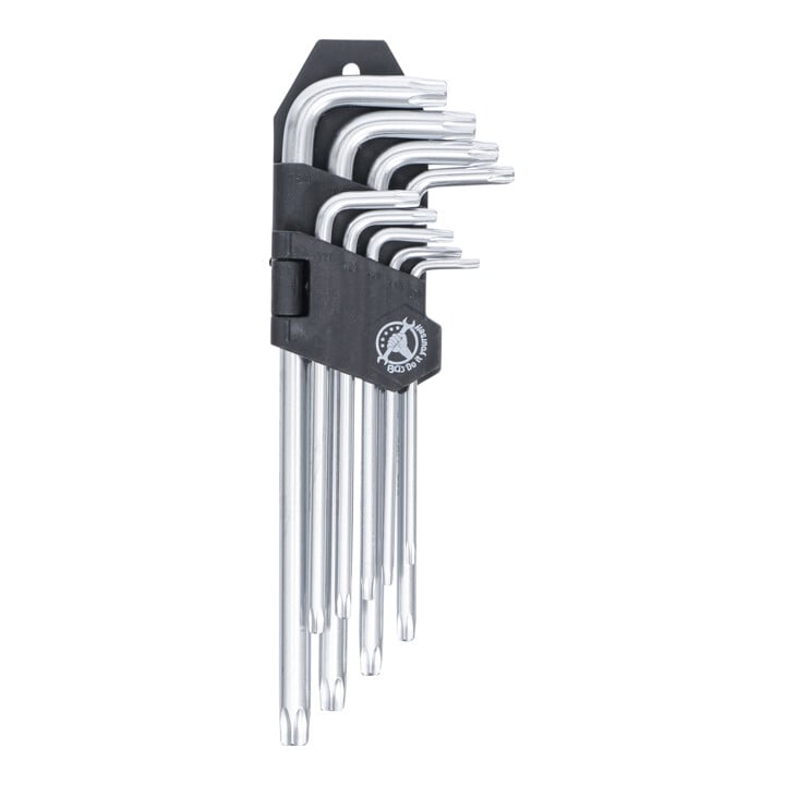 BGS Do it yourself Winkelschlüssel-Satz lang T-Profil (für TX) T10 - T50 9-tlg.