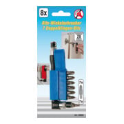 BGS Do it yourself Winkelschrauber mit 7 Doppelklingen-Bits 20805, Antrieb Außensechskant 6,3 mm (1/4"), 8-tlg.-1