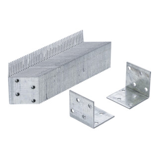 BGS Do it yourself Winkelverbinder 80934-50, 40 x 40 x 40 x 2 mm, Spar-Pack, 50 Stück