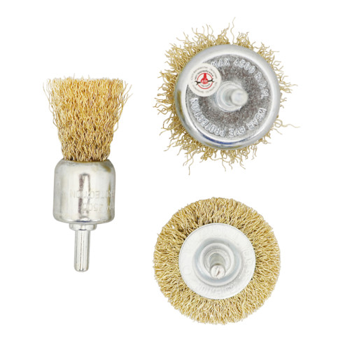 BGS Do it yourself staalborstel set Ø 25 - 50 mm 3 dlg.
