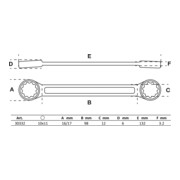 BGS Doppel-Ringschlüssel 30332, extra flach, SW 10 x 11 mm-2