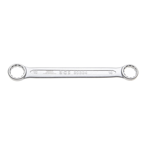 BGS Doppel-Ringschlüssel 30334, extra flach, SW 14 x 15 mm