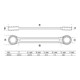 BGS Doppel-Ringschlüssel 30334, extra flach, SW 14 x 15 mm-3