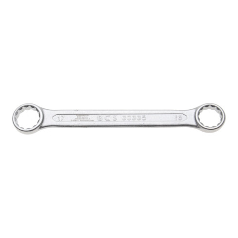 BGS Doppel-Ringschlüssel 30335, extra flach, SW 16 x 17 mm