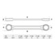 BGS Doppel-Ringschlüssel 30335, extra flach, SW 16 x 17 mm-3