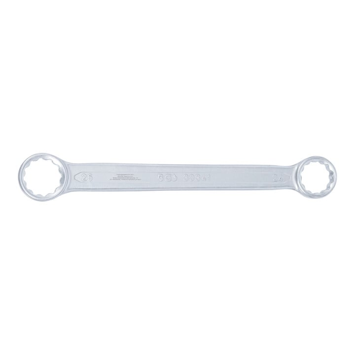 BGS Doppel-Ringschlüssel 30341, extra flach, SW 24 x 26 mm
