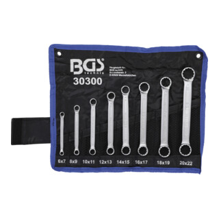 BGS Doppel-Ringschlüssel-Satz extra flach SW 6-22 mm 8 teilig