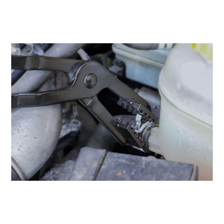 BGS Doppelgelenk-Schlauchklemmenzange 71006, abgewinkelt, 0 - 50 mm, 430 mm