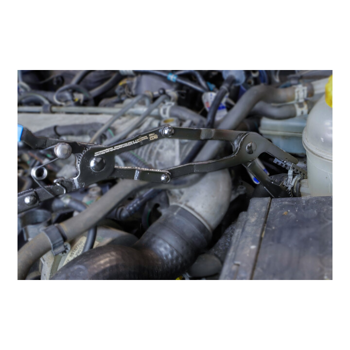 BGS Doppelgelenk-Schlauchklemmenzange 71006, abgewinkelt, 0 - 50 mm, 430 mm