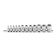 BGS Doppenset E-profiel aandrijving vierkantaandrijving 6,3 mm / 10 mm SW E4 - E20 12 dlg.