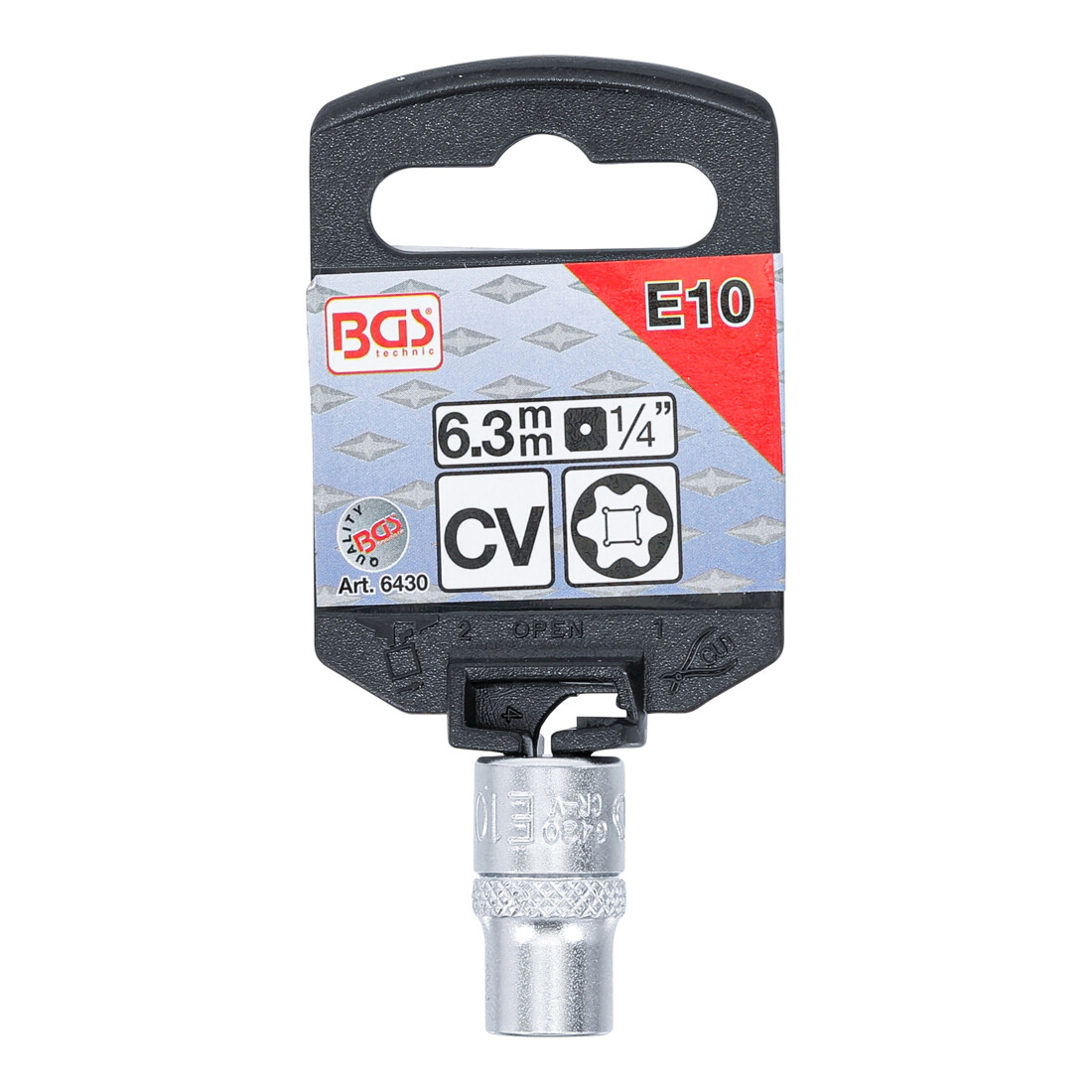 BGS Dopsleutel E-profiel | 6,3 mm (1/4") | E10