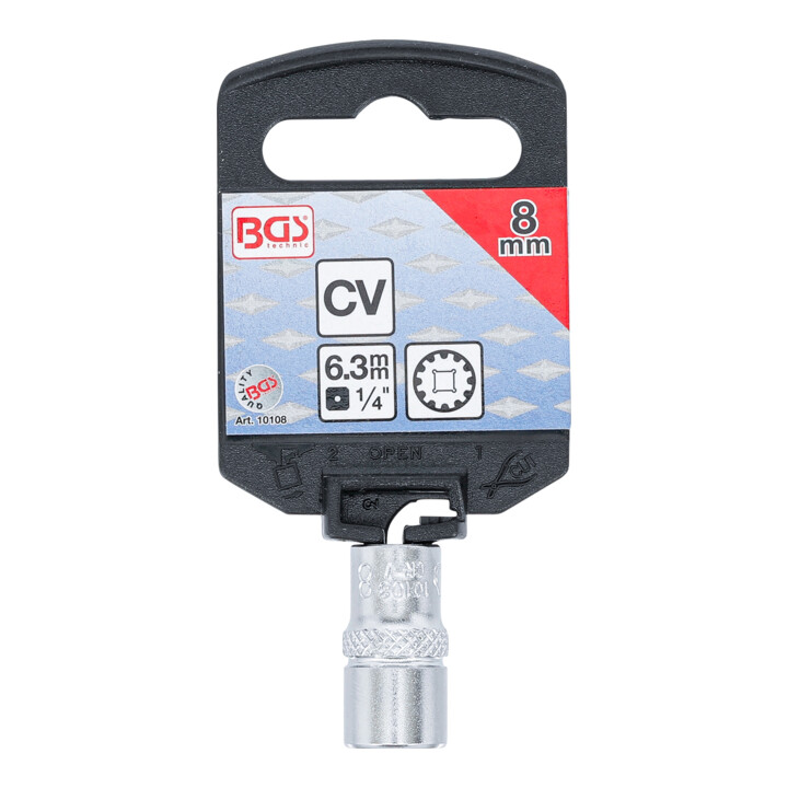 BGS Dopsleutel Gear Lock | 6,3 mm (1/4") | 8 mm