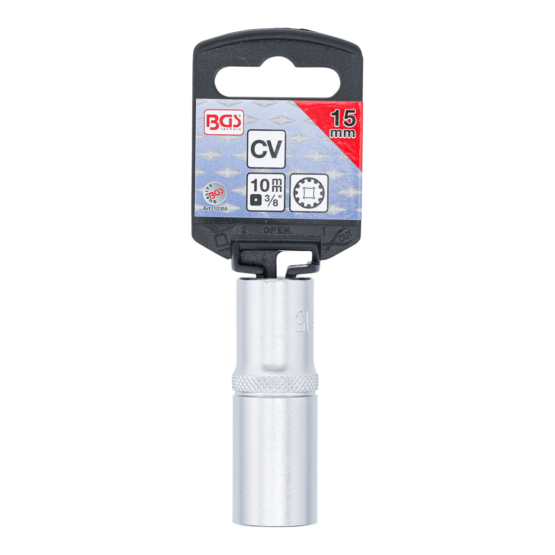 BGS Dopsleutel Gear Lock, diep | 10 mm (3/8") | 15 mm